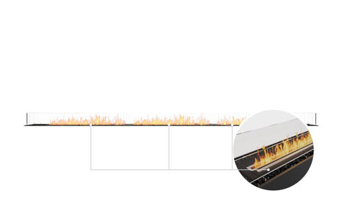 Ecosmart Fire Flex 158BN Bench Fireplace Insert - Black Finish / Black Burner - ESF.FX.158BN.B